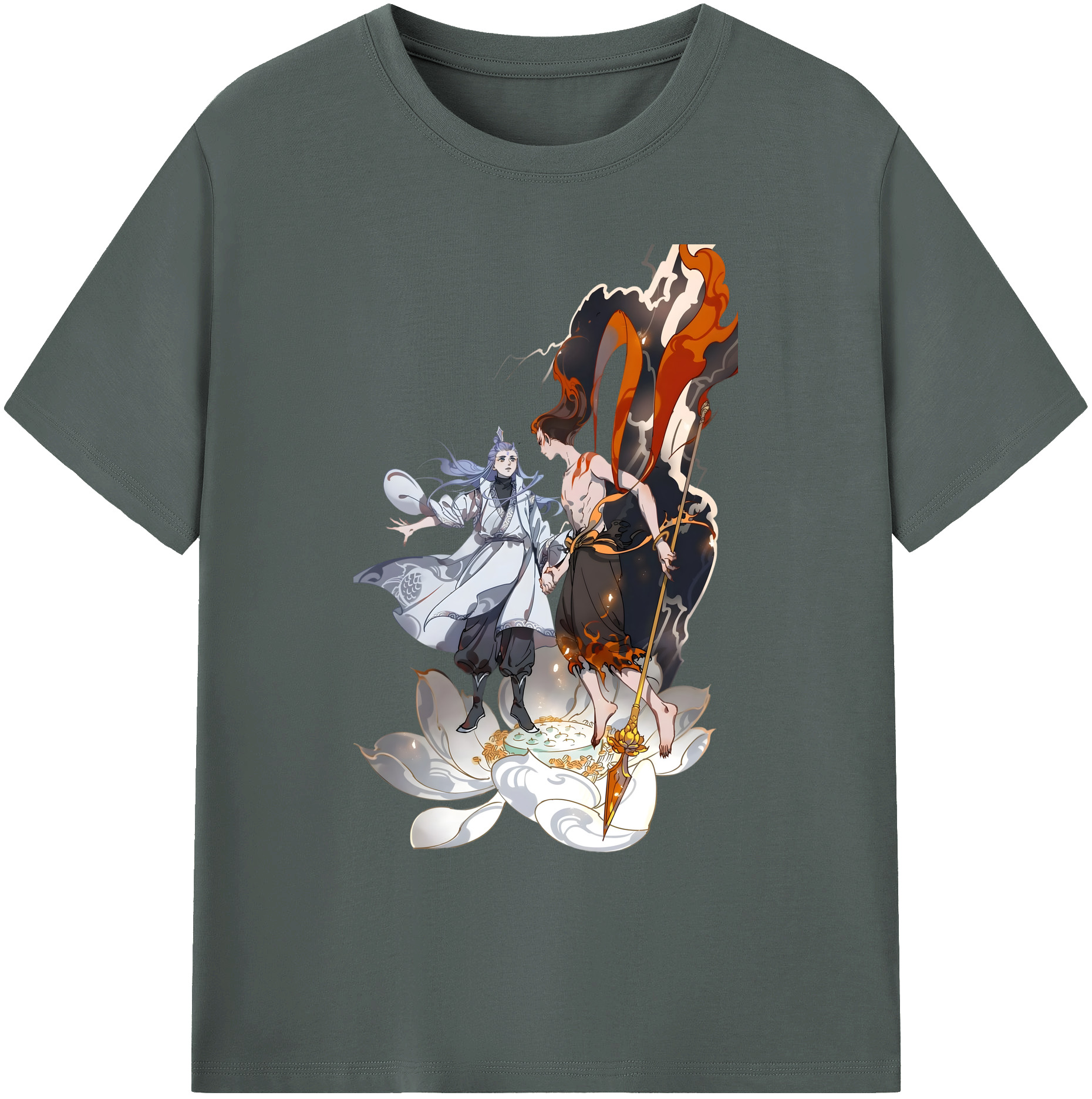（画像用） Ne Zha 2 ナタ 魔童の大暴れ 綿100％ メンズ半袖Tシャツ｜肌触りやわらか＆通気性